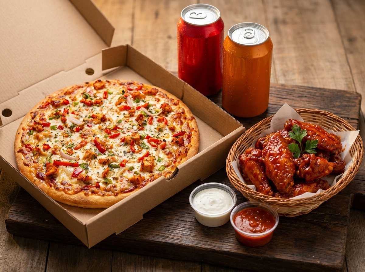 Single Pizza + Wings